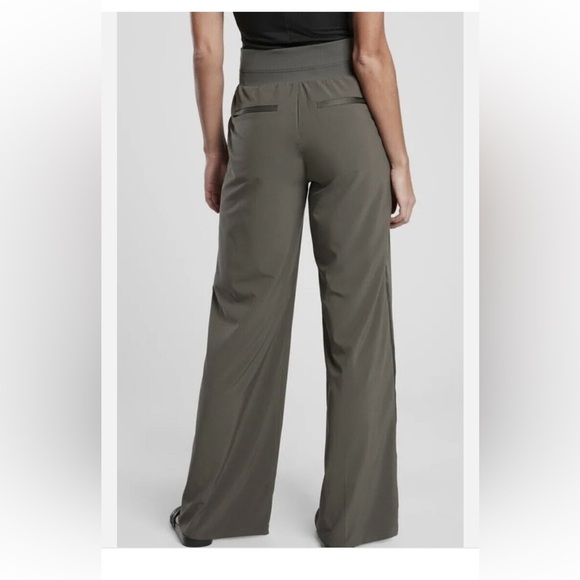 Like New Athleta Olive Wide Leg Pants - Picture 3 of 9